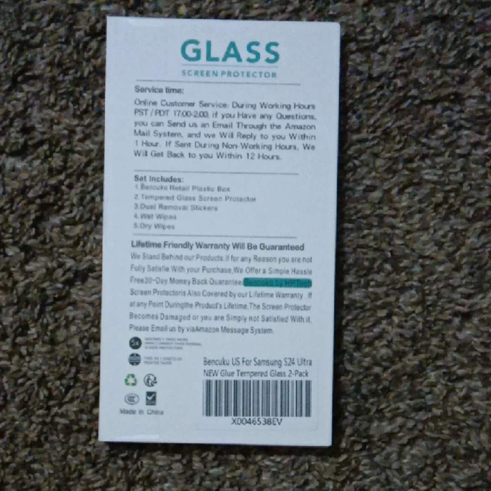 Tempered Glass Screen Protector - White